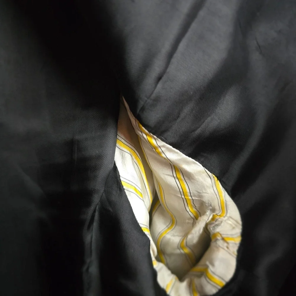 Ermenegildo Zegna Wool Silk Men's Sport Coat‎ Blazer 42 Drop 6 Black Italy Cloth